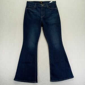 Lee Legendary Flare Leg Mid Rise Jeans‎ Womens 12 Short Dark Wash